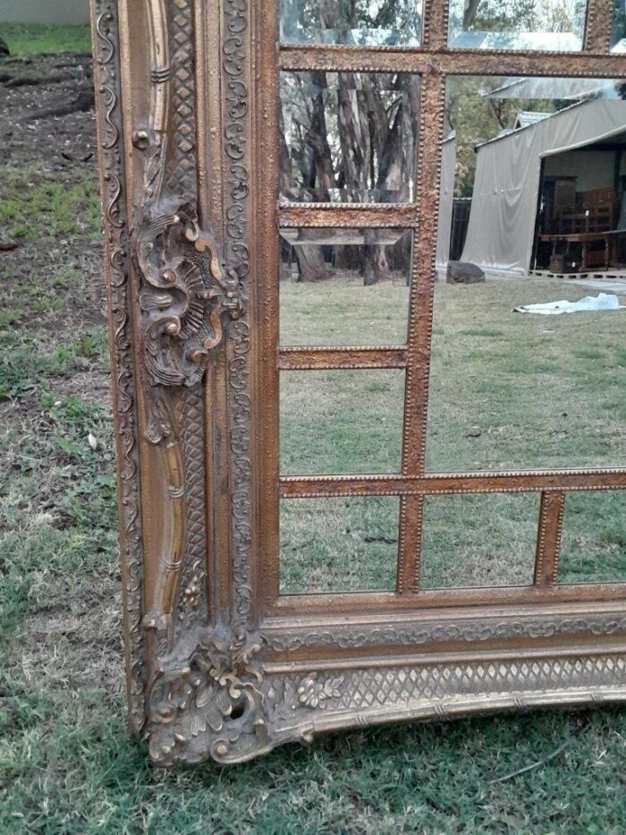 A 20th Century French Style Ornately Carved, Gilt Painted And Bevelled Mirror Of Large Proportions - Image 8