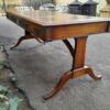 A 20th Century Victorian Style Mahogany Library Desk With  Original Gilt Tooled Leather Inserts On Castors - Image 8