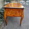 A 20th Century French Style Mahogany And Mahogany Marquetry Inlaid Desk With Brass Caps And Drawers - Image 6