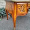 A 20th Century French Style Mahogany And Mahogany Marquetry Inlaid Desk With Brass Caps And Drawers - Image 7