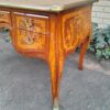 A 20th Century French Style Mahogany And Mahogany Marquetry Inlaid Desk With Brass Caps And Drawers - Image 8