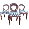 A 19th / 20th Century Victorian Set Of Four Mahogany Balloon Back Chairs