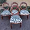 A 19th / 20th Century Victorian Set Of Four Mahogany Balloon Back Chairs - Image 3