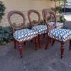 A 19th / 20th Century Victorian Set Of Four Mahogany Balloon Back Chairs - Image 5