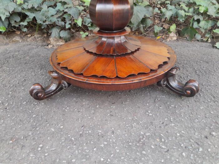 An Antique Victorian Rosewood Sofa Table on Castors - Image 7