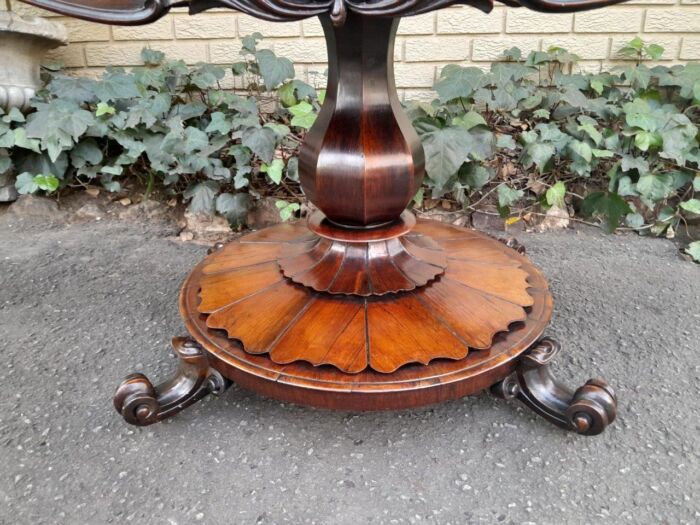 An Antique Victorian Rosewood Sofa Table on Castors - Image 8