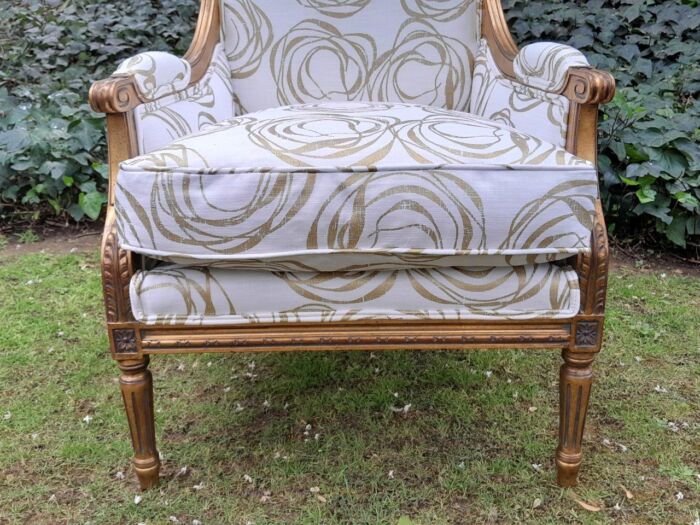 A 20th Century French Style Giltwood Armchairs - Image 8