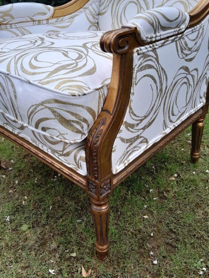 A 20th Century French Style Giltwood Armchairs - Image 9