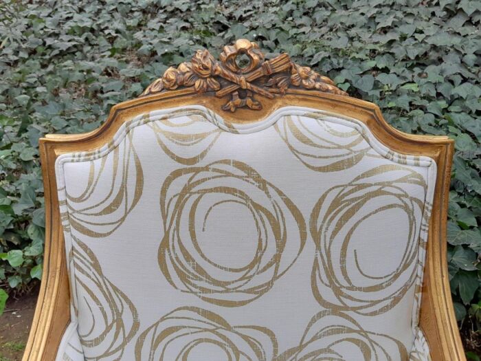 A 20th Century French Style Giltwood Armchairs - Image 10