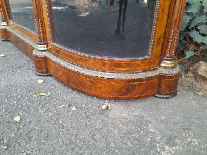 A 19th Century Circa 1860 Burr Walnut And Satinwood Credenza  /  Server  /  Buffet With Gild Metal Mounts Of Large Proportions - Image 7