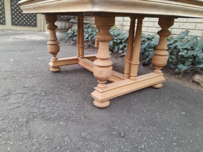 A 19th Century French Heavily Carved Walnut Table in a Contemporary Bleached Finish - Image 5