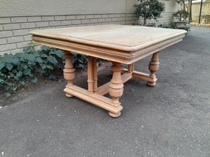 A 19th Century French Heavily Carved Walnut Table in a Contemporary Bleached Finish - Image 6