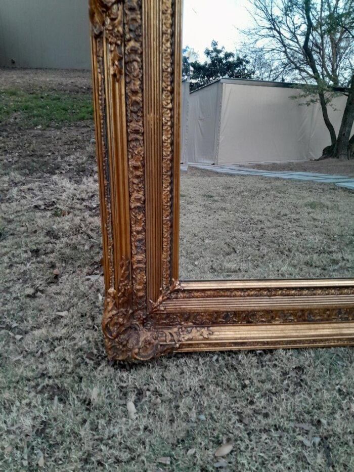 A Massive 20TH Century French Style Ornately Carved And Gilded Bevelled Mirror Of Large Proportions - Image 6