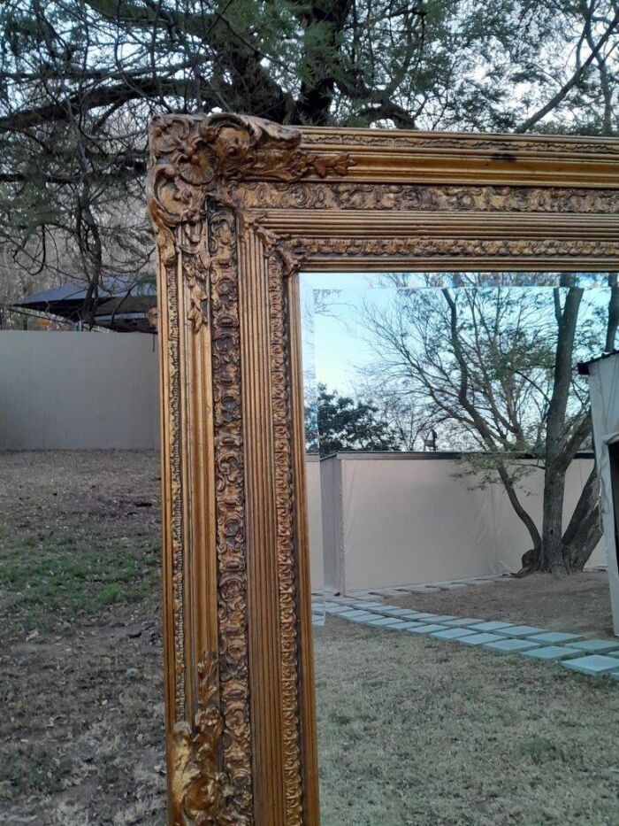A Massive 20TH Century French Style Ornately Carved And Gilded Bevelled Mirror Of Large Proportions - Image 7