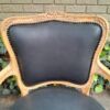 A 20th Century Pair of French Style Carved Fruitwood Armchairs in a Contemporary Bleached Finish and Upholstered in Leather - Image 10