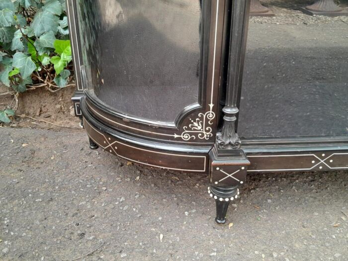 An Antique Edwardian Ebonised Cabinet/Credenza with Ivory Inlay - Image 11