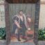A 20th Century Painting of a Tudor Man in an Ornately Carved Wooden Frame of Large Proportion