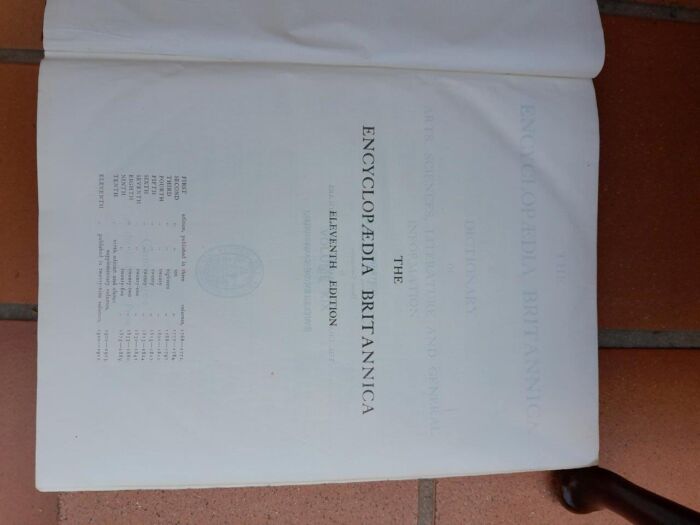An Early 20th Century Circa 1912 Set of  Encylopedia Britannica Twenty Six (26) Volumes in Bookcase - Image 10