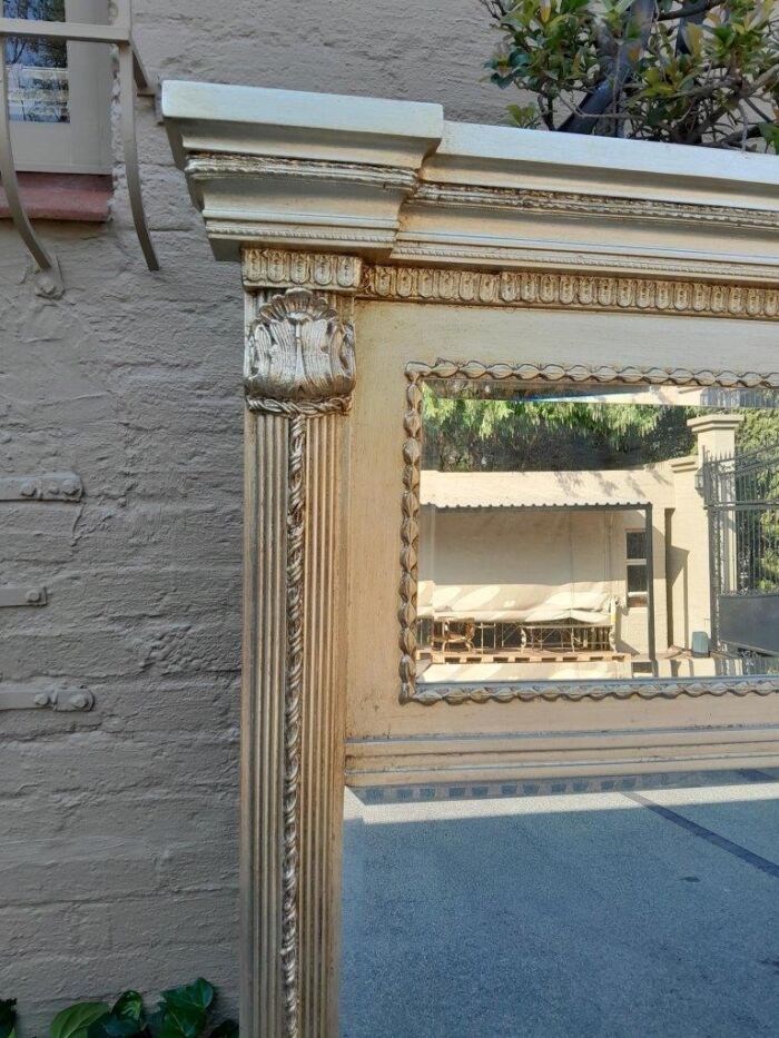 A 20th Century French Empire Style Hand Gilded with Gold Leaf Giltwood Pier Mirror - Image 5