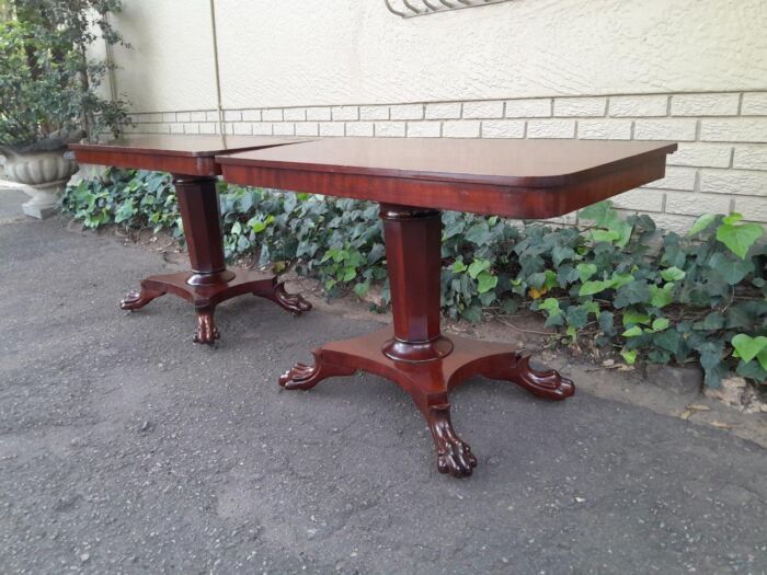 An Antique Pair of William IV Mahogany Console Tables  /  Bedside Tables / Pedestals - Image 4