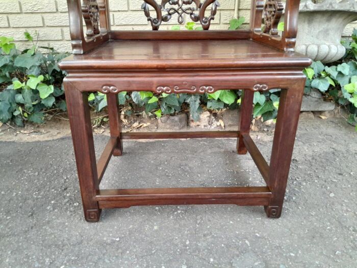 An Antique 19TH Century Pair of Chinese Qing Dynasty Chairs  ND - Image 6