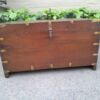 An Early 1900 Anglo Indian Brass Bound Military Campaign Chest with Brass Hardware