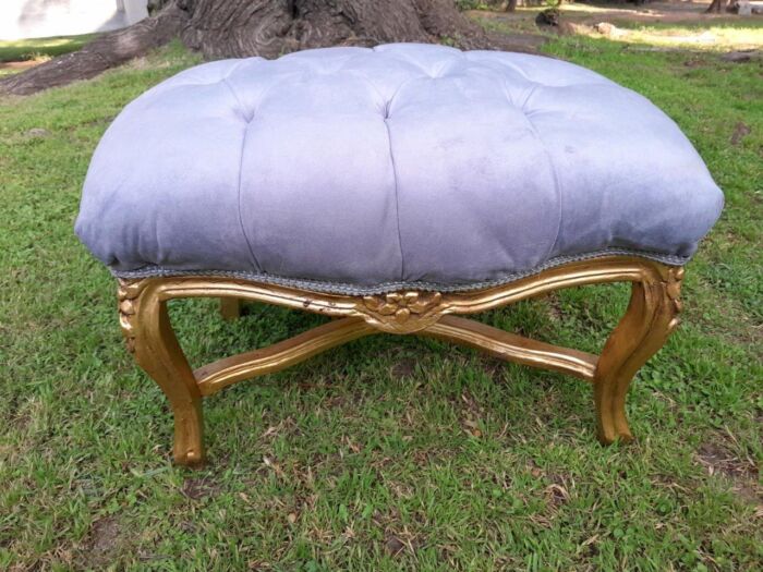 A French Style Giltwood Ottoman / Tuffet /  Stools - Image 9