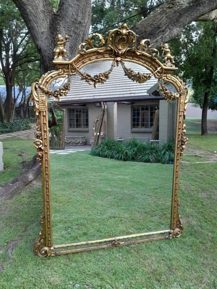 A French Style Ornately Carved And Gilded Bevelled Mirror Of Large Proportions - Image 3