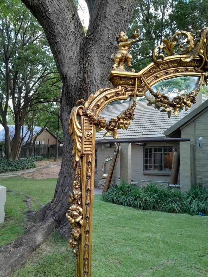 A French Style Ornately Carved And Gilded Bevelled Mirror Of Large Proportions - Image 5