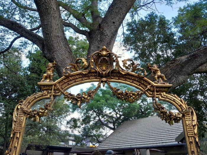 A French Style Ornately Carved And Gilded Bevelled Mirror Of Large Proportions - Image 6