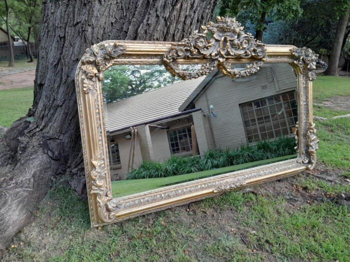 A French Rococo Style Ornately Carved And Gilded Bevelled Mirror 6 - Image 2