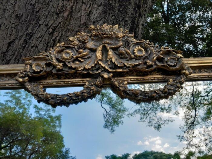 A French Rococo Style Ornately Carved And Gilded Bevelled Mirror 6 - Image 5