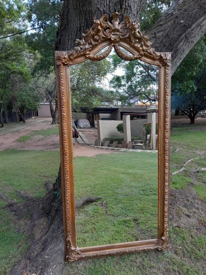 A French Rococo Style Ornately Carved & Gilded Bevelled Mirror - Image 2