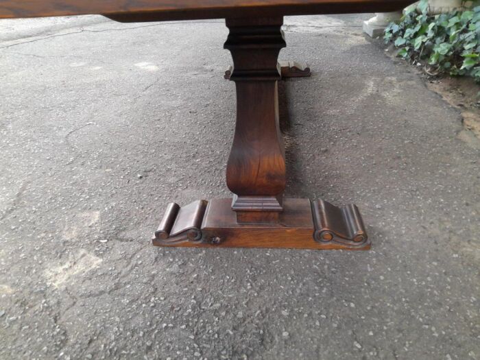 A 20th Century French Style Oak Refectory Table Or Twelve Seater Dining Table - Image 7
