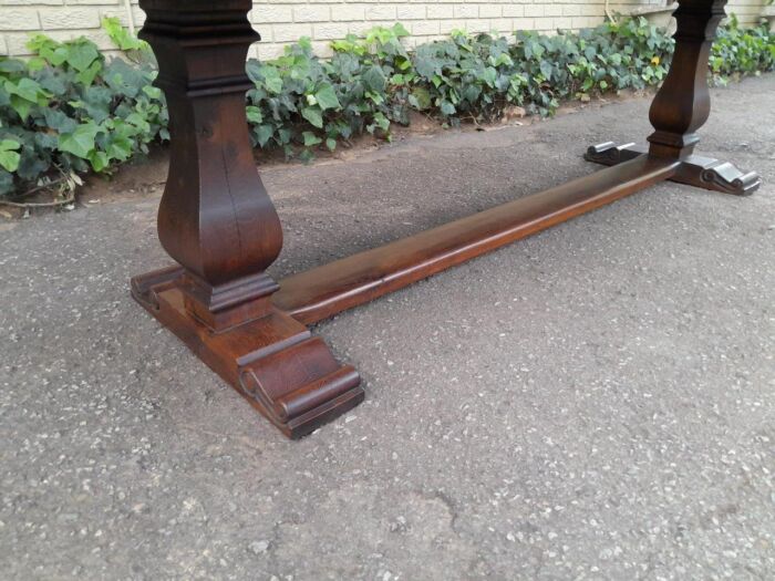 A 20th Century French Style Oak Refectory Table Or Twelve Seater Dining Table - Image 8