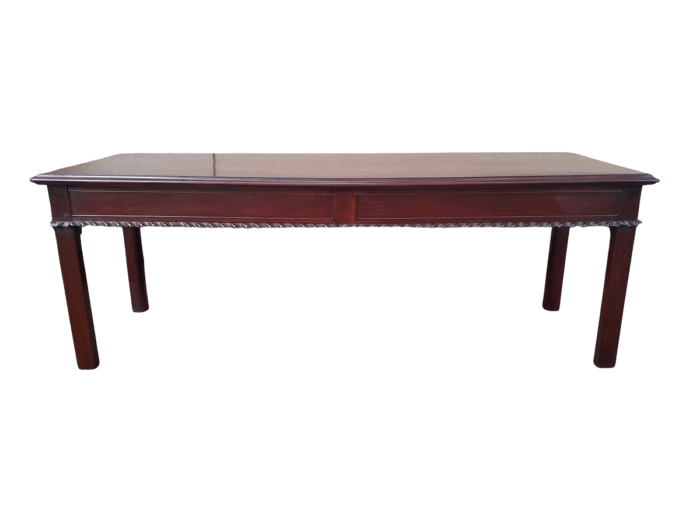 An Antique Georgian Mahogany Server with Two Oak Lined Drawers
