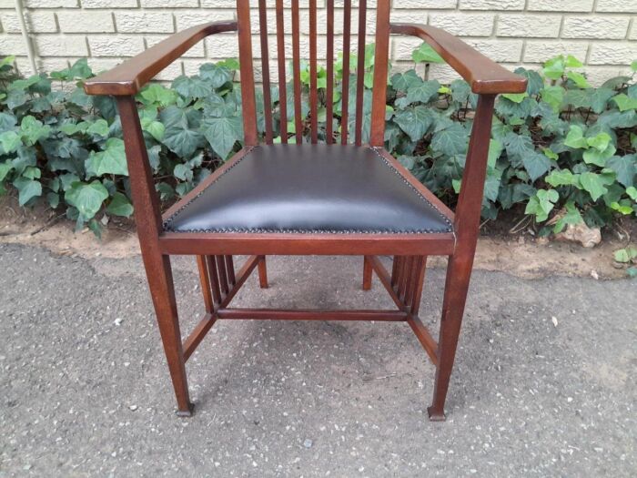 An Antique Early 19th Century Mahogany Inlaid Armchair By E. Wyburd - Image 4