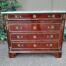 An Antique 19th Century French Louis Xvi Style Flame Mahogany Chest Of Drawer With Original Marble Top And Ormolu Mounts