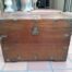 An Antique Circa 1900s Teak Military Style Indian Chest with Brass