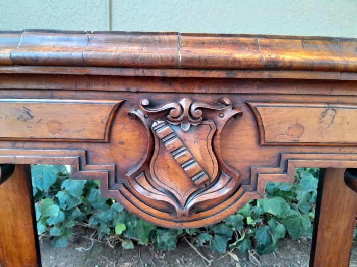 A Victorian Circa 1850’s Carved Rosewood Console/Drinks Table with Cream Marble Top - Image 6