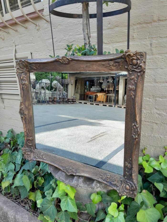 An Antique Ornately Carved and Hand- Painted  Mirror - Image 2