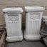 An Aged Pair Of Concrete Table Bases / Plinths