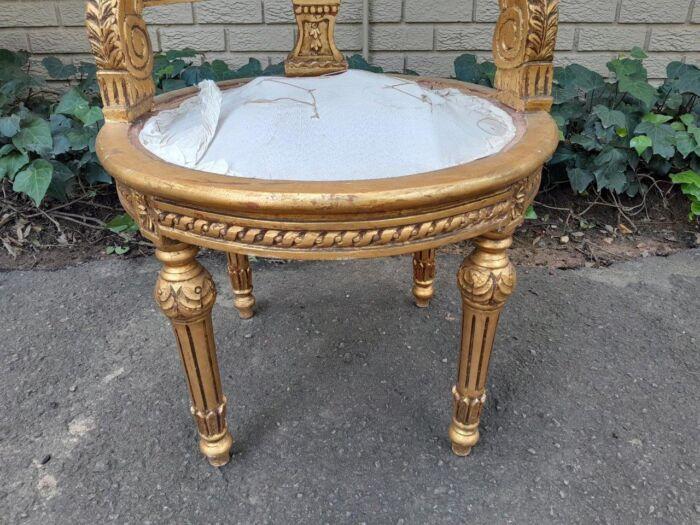 A Pair of French Louis XVI Style Carved and Rattan Chairs - Image 10