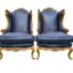 A 20th Century Pair Of French Louis XVI Style Carved Wingback Armchairs