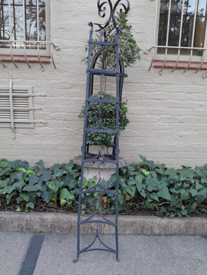 A 20th Century Metal Stand For Silverware Or Pots Finished In A French Antique Charcoal Colour - Image 2