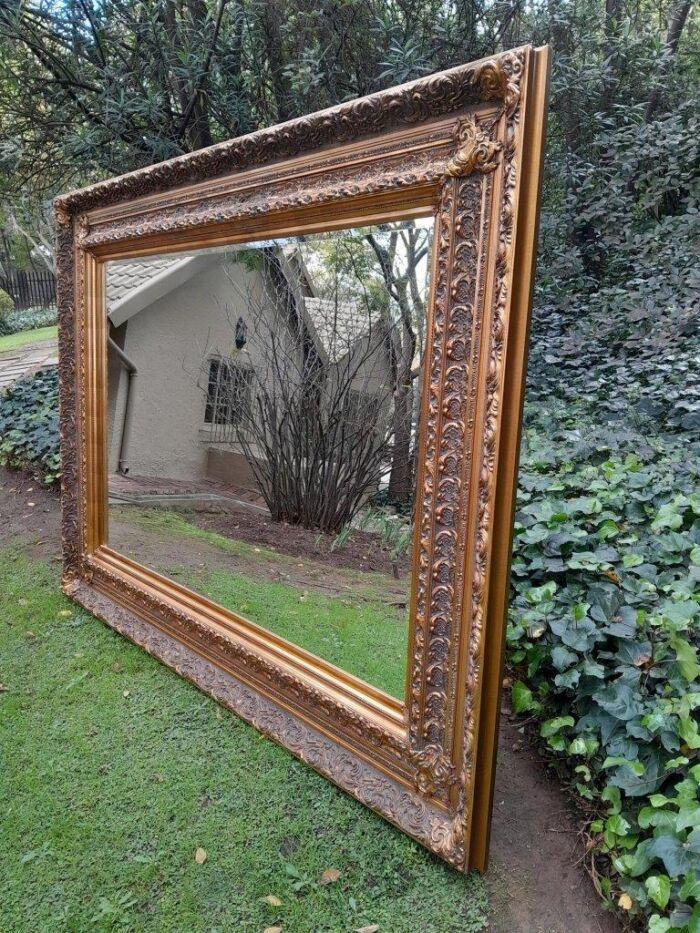 A 20th Century Heavily Carved And Bevelled Framed Mirror Of Large Proportions - Image 5