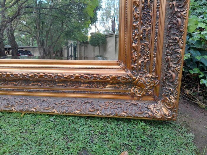 A 20th Century Heavily Carved And Bevelled Framed Mirror Of Large Proportions - Image 6