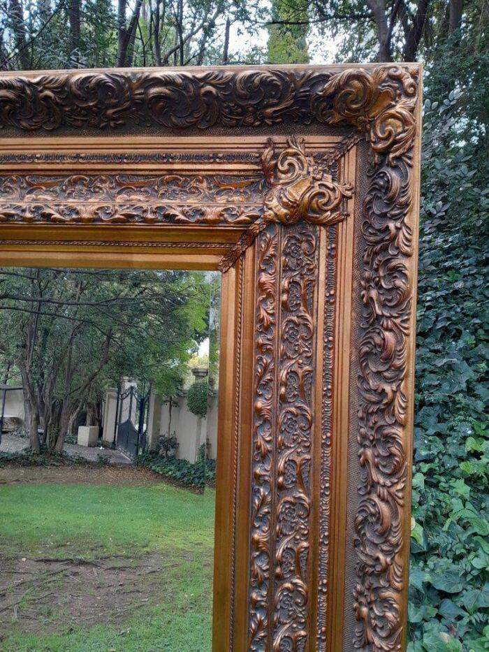 A 20th Century Heavily Carved And Bevelled Framed Mirror Of Large Proportions - Image 7