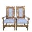 A 20th Century Pair Of Giltwood / Gilded Throne / Arm Chairs
