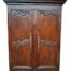 A 19th Century French Carved Oak Armoire  /  Cupboard